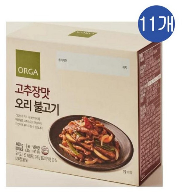올가 고추장맛 오리불고기, 400g, 11개