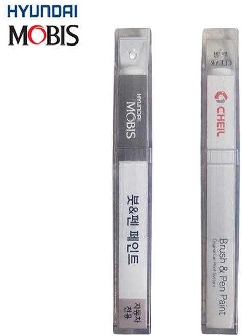 현대모비스 붓펜 제일 투명 마감재 포함 카페인트 현대자동차, 팰리세이드 2018~2025 화이트크림 WC9 펄포함, 1세트