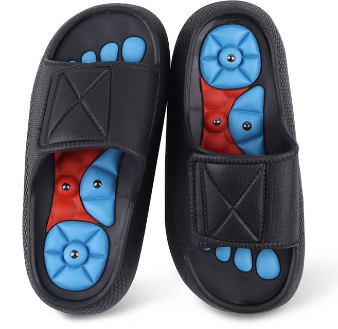 발캉스 남녀공용 마그네틱 자석 혈자리 지압 마사지 붓기 케어 EVA 슬리퍼