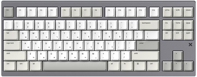 프리플로우 archon IX PRO 유무선 풀 알루미늄 기계식 키보드 메탈그레이 사군자 핑크치즈축