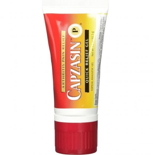 Capzasin 캡자신 관절 통증 완화제 빠른 완화 젤 깔끔한 스펀지 적용기 15 온스 425g, 무맛, 1.5 온스 (1팩), 1개 - 쿠팡
