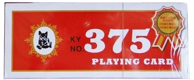 ZERO原點 自由牌撲克牌 KY NO.375 黑貓375 專業級撲克牌 12付裝, 1個, 紅色, 紅色
