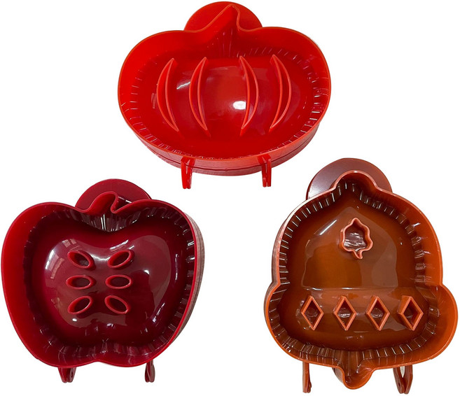 3Pcs 미니 파이 메이커 핸드 포켓 파이 금형 식품 등급 플라스틱 베이킹 선물, 혼합 색상