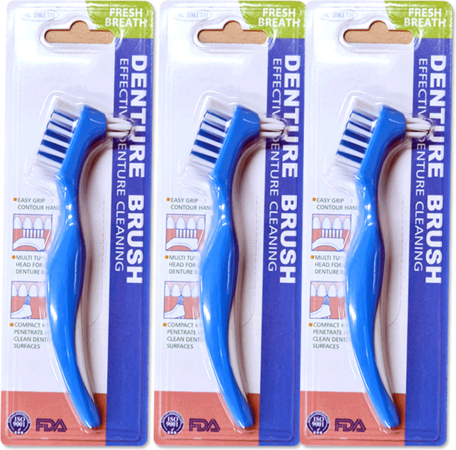 덴트픽스 틀니칫솔, 3개, 1개입