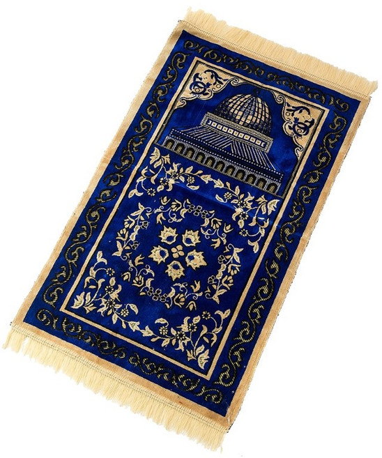 이슬람 무슬림기도 매트 가짜 캐시미어 벨벳 술 두꺼운 카펫 담요 깔개