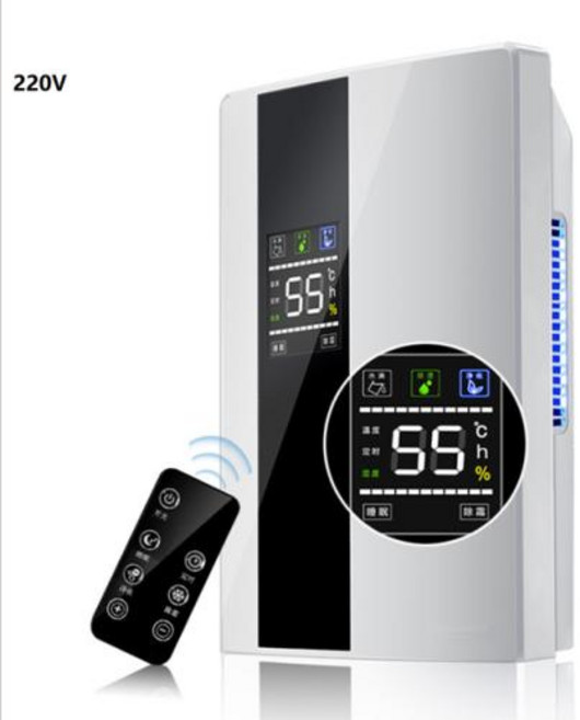 공기청정 제습기 2200ML 지능형 원격 공기 건조기 습도 제어 제상 가정용 수분 흡수 기계 110V 220V, 2) 220V