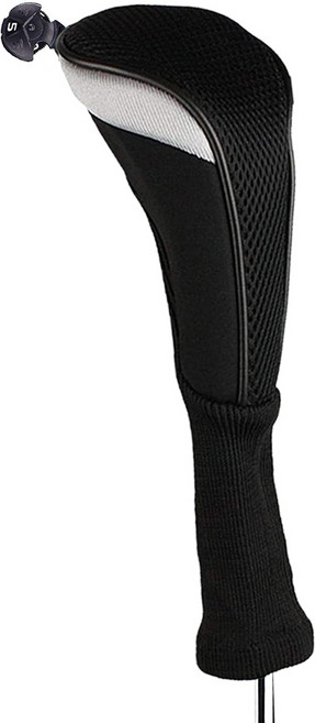 지칸디 골프 유틸리티 헤드커버 5번 커버 골프채 클럽 보호 용품 쿠션 낱개, 블랙, 1개