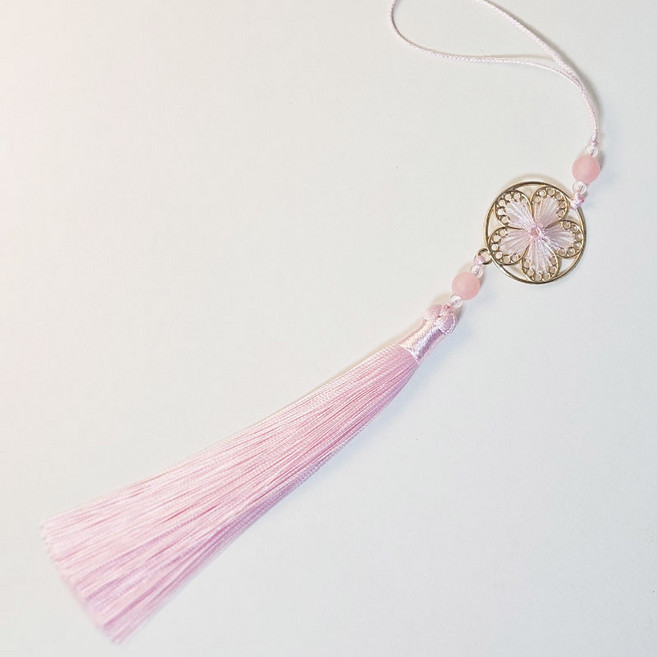 반야연 전통 노리개 키링 메탈 무궁화 문양 한복 장식 열쇠고리