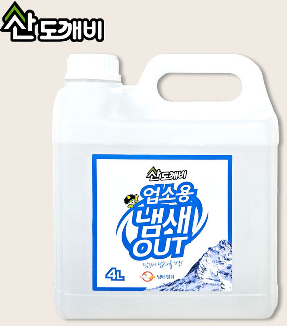 산도깨비 업소용 냄새 OUT 담배냄새 탈취제거제 4000ml, 1개, 4L