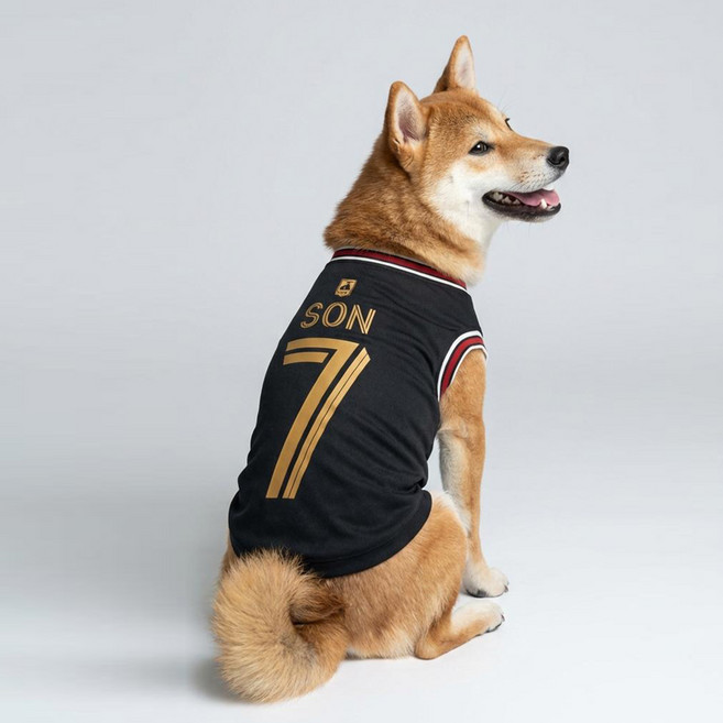 말랑마쥬 반려동물 강아지 고양이 국가대표 리그 축구 유니폼, 엔젤클럽 블랙, 1개