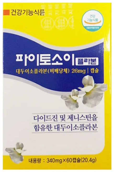 [세종메딕스] 파이토소이 플라본 갱년기 건강기능식품 대두이소플라본, 1개, 60정 - 쿠팡