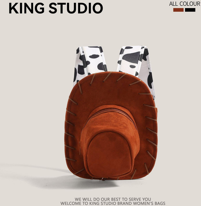 토이스토리 우디 모자 디자인 백팩 귀여운 레트로 캐릭터 숄더백 겸용 가방