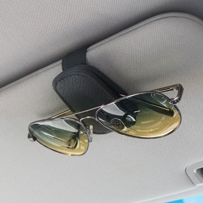 로멀리 차량용 선바이저 썬글라스클립, 1개, 블랙