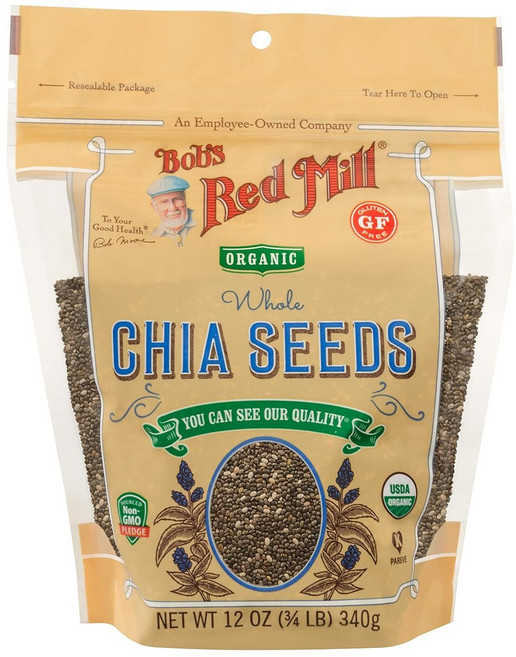 밥스 레드 밀 유기농 통 치아 씨 340g(12oz), 1개