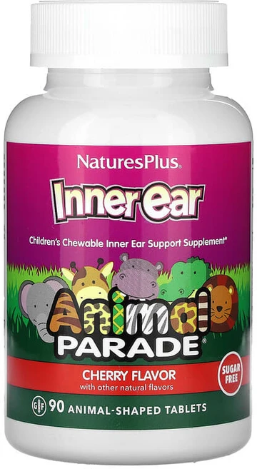 NaturesPlus Animal Parade 어린이용 이너 이어 체리 동물 모양 정제 90정 NAP-29949, 1 - 쿠팡