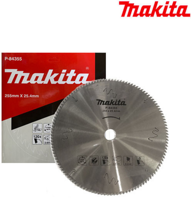 [마끼다] P-84355 / 알루미늄용 원형톱날 10인치 255mm 120날, 1개