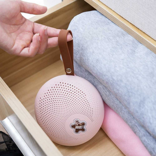 안나커머스 미니제습기 옷방 드레스룸 공기청정, 분홍색