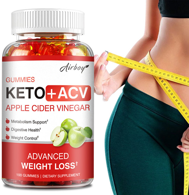 케토+ACV 구미 1000mg - 체중 감량 소화 건강 해독 정화, 1개, 100정