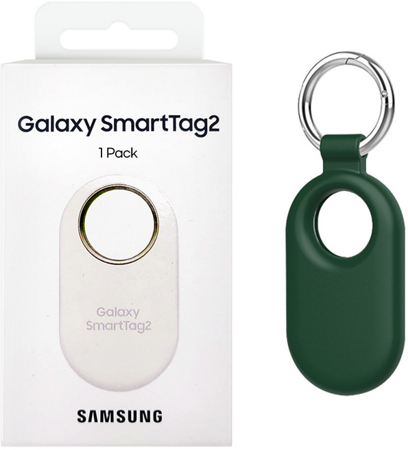 삼성 정품 스마트태그2 갤럭시 위치 추적기 트래커 분실방지 배회감지기 차량 미아방지 강아지 EI-T5600 + 스토리링크 실리콘 케이스, 1개, 태그2 (화이트) + 스토리링크 케이스 (카키)