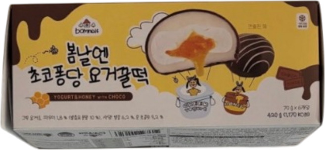 bomnal& 봄날엔 초코퐁당 요거꿀떡, 1박스, 420g