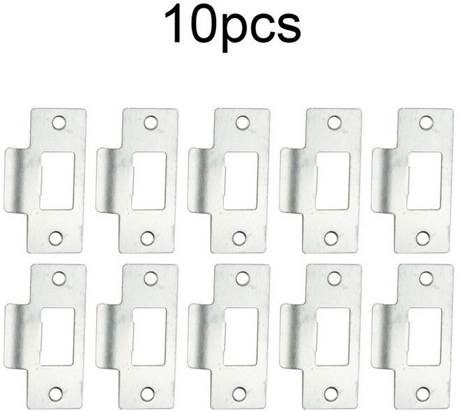 5/10Pcs 스테인레스 스틸 표준 관형 래치 교체 플레이트 스윙 도어 용 조정 가능한 스트라이크, 10개