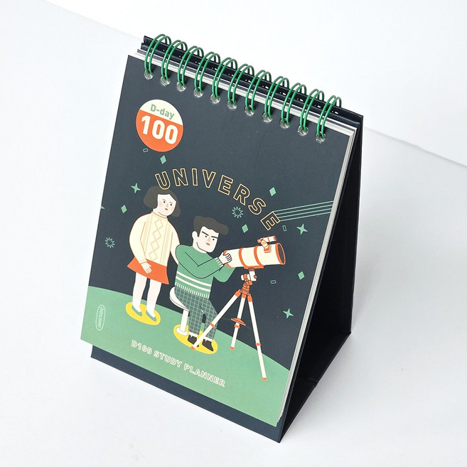 잼스튜디오 100일 스터디플래너 디데이카렌더, 01딥그린