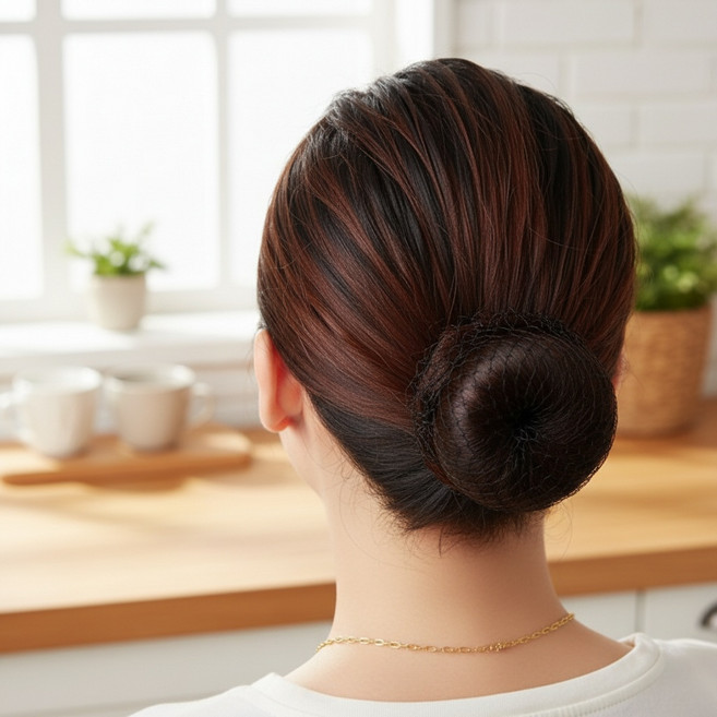 올림머리 헤어망 50p 면접 간소사머리망 무용 승무원머리망