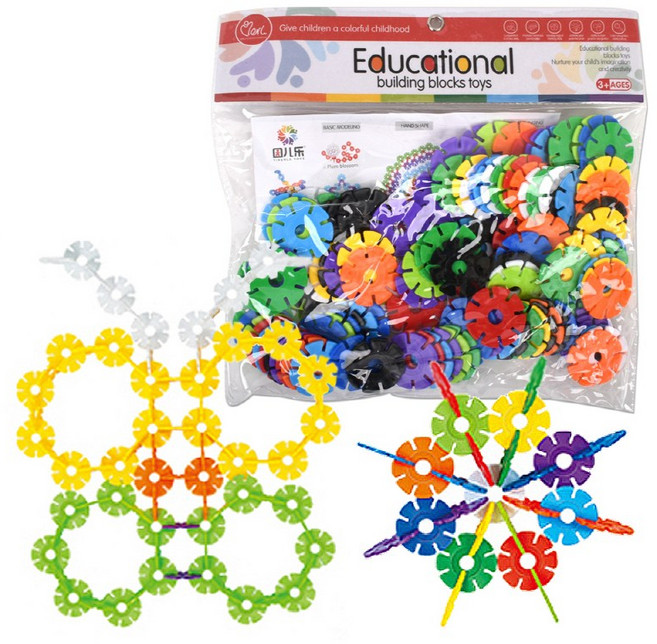 신박한 h37 오즈토이 에듀케이션 눈송이 블록 140p 300y-22 블록 끼우기 쌓기 만들기 교재 교구, 1개