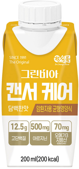 그린비아 캔서케어 담백한맛 균형영양식, 200ml, 18개