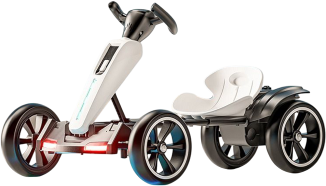 접이식 어린이 고카트 전동카트 대용량 듀얼배터리 원격조정, 2-1. 옐로우+듀얼배터리+스탠다드