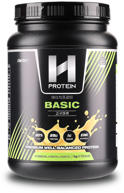 저당 식물성단백질 오늘의바디 에이치프로틴 베이직 고구마맛, 1개, 1000g