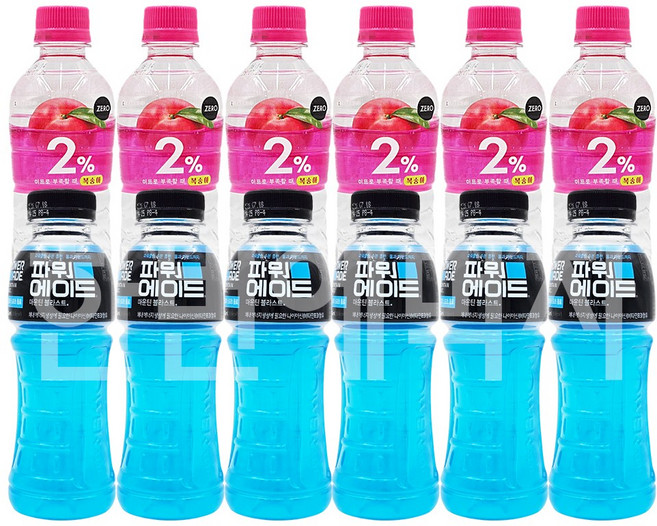 [한번에먹자] 미니페트 이온음료 2종 혼합 / 이프로 제로 + 파워에이드, 12개, 350ml