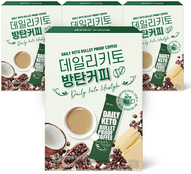 데일리키토 방탄커피, 10g, 14개입, 4개