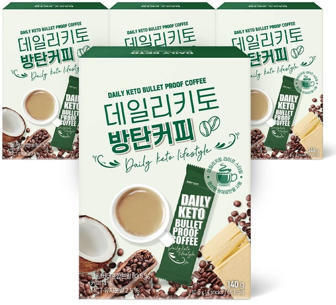 데일리키토 방탄커피, 10g, 14개입, 4개 - 쿠팡