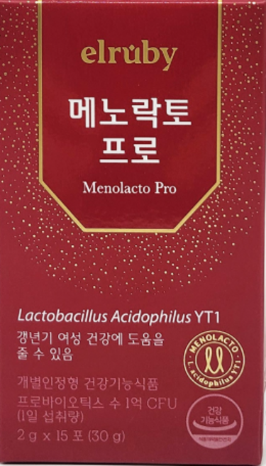 [본사] 휴온스 박미선 갱년기유산균YT1 분말 엘루비 메노락토 프로 15일분 15포 1박스, 30g, 4개