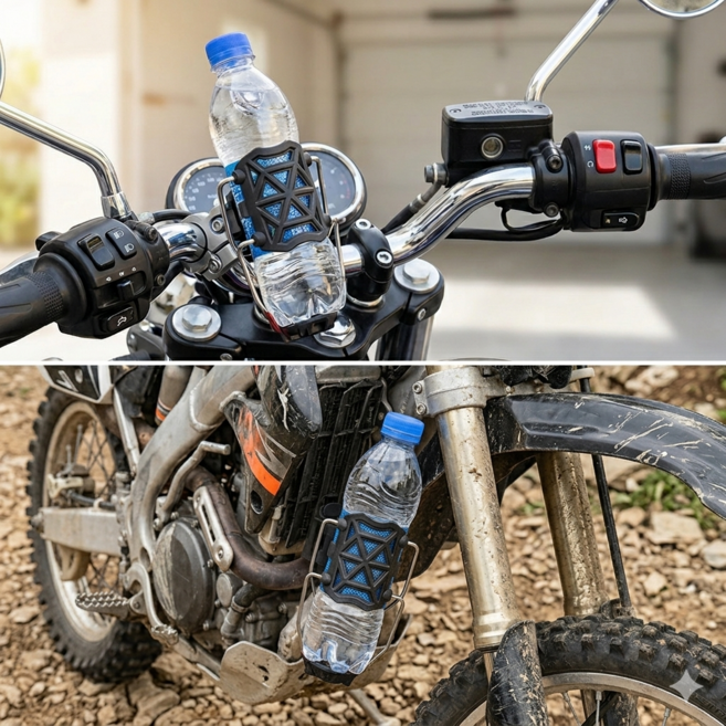 ARVOA 자전거 컵홀더 오토바이 핸들 컵거치대 음료 거치대 라이딩 필수템, 그레이홀더, ARM-B0001