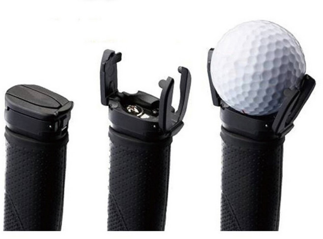 퍼터 부착 골프공 피커 픽업 집게 골프볼집게, 블랙, 1개