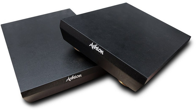 ASHTON 더 큰사이즈 2채널 방진매트 층간소음 스피커받침대, BLACK, AT-50