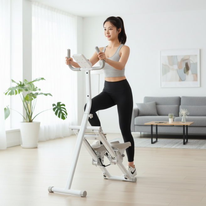 시모네 천국의 계단 가정용 계단오르기 스텝퍼, 화이트