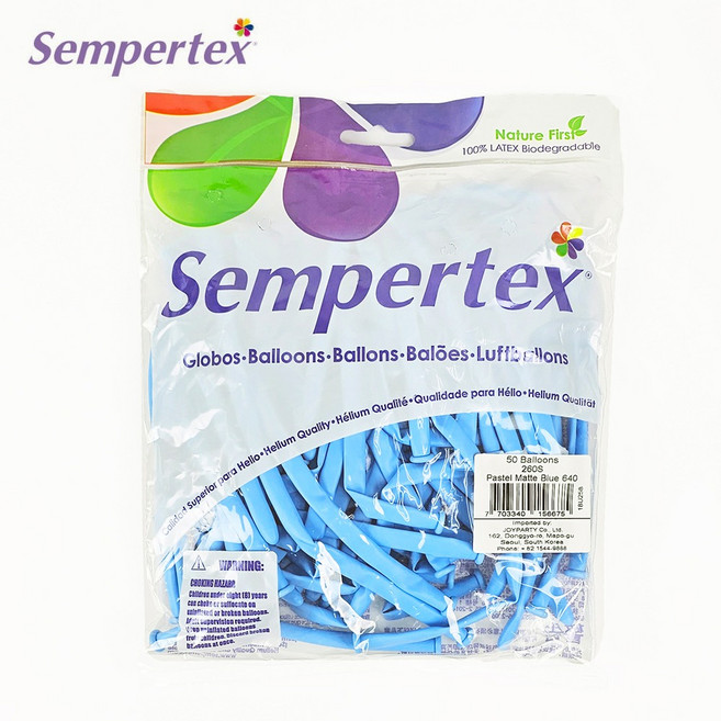 조은하나 파스텔 요술풍선 50개입 하늘색