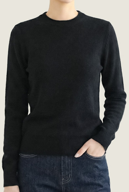 클레이스 울100% 캐시미어 호주산 양모 여성 라운드넥 니트