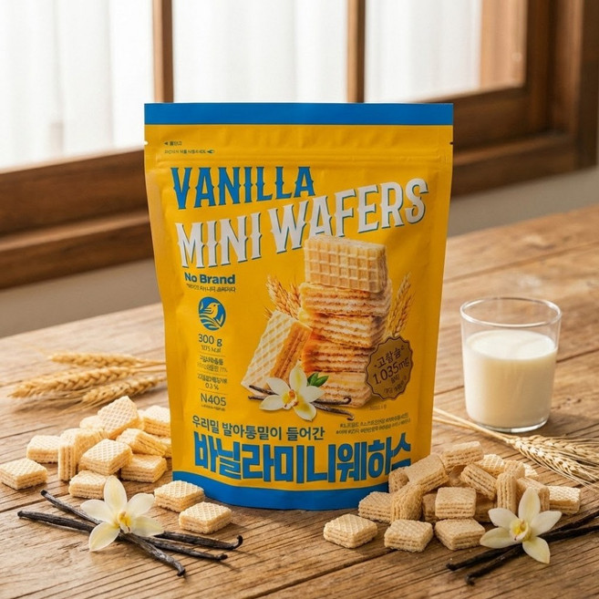 노브랜드 바닐라 미니 웨하스 300g, 6개
