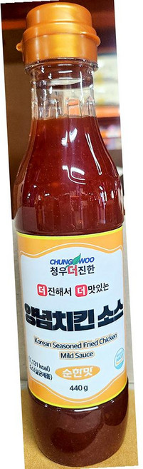 청우 순한맛 양념 치킨 소스 440g 양념, 1개