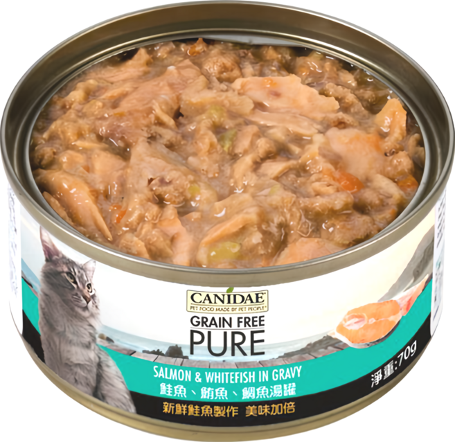 CANIDAE 無穀主食貓罐 70g, 鮭魚, 1個