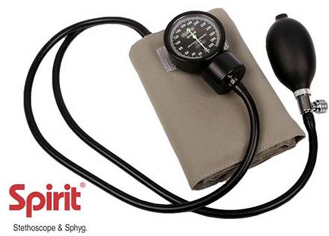 휴대용 병원 방문 간호사 수동 혈압계 진단용품 간호학생 양호실 메타, 1개