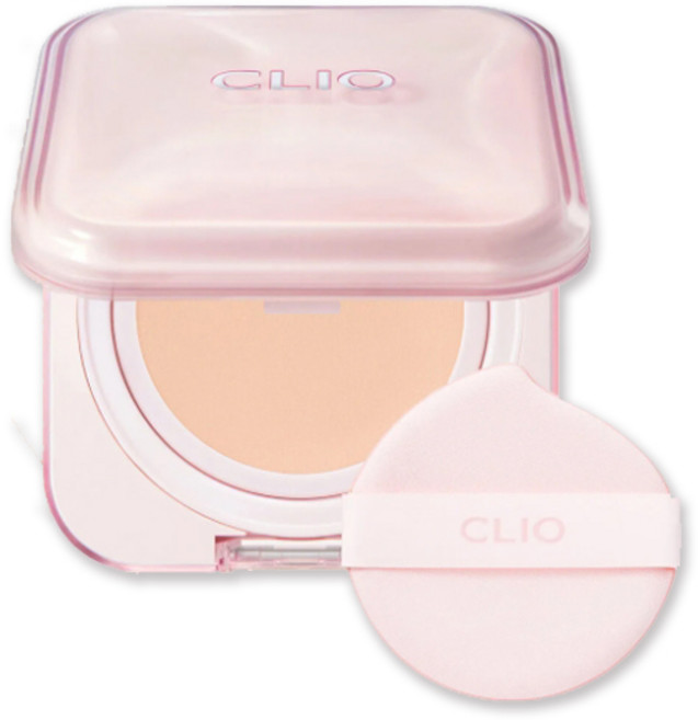 CLIO Kill Cover Mesh Glow Essential Cushion 輕盈透氣 打造薄透底妝 柔軟親膚 乾濕兩用 方便攜帶, 23N 正裝加補充, 1個