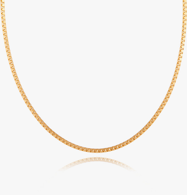 엘렌쥬얼리 14K 18K 타이니 박스 체인 금 목걸이