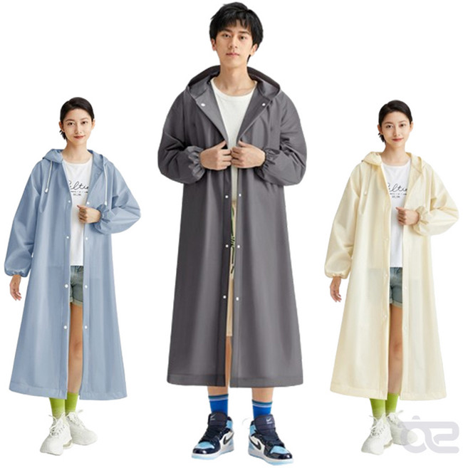 나투사마켓 우비 우의 레인코트 비옷, 블랙, 1개
