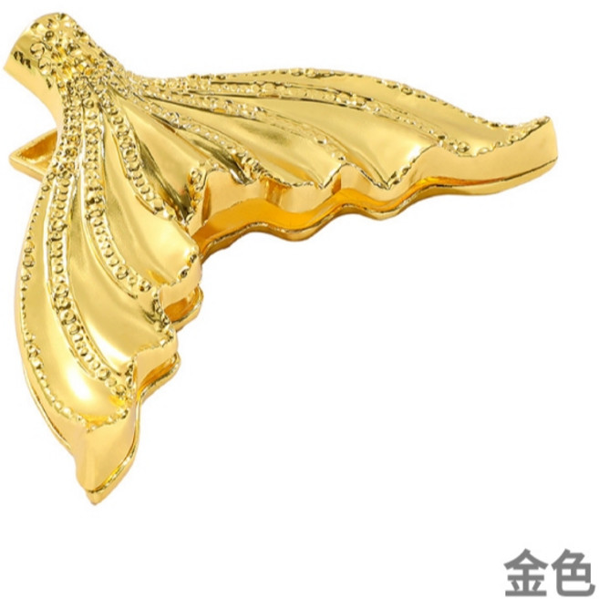 RAYRAYGO 金屬貝殼手帳夾 復古票據夾, 美人魚- 金色 149, 1個