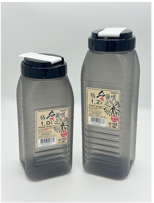 손할매 더 뉴 참숯물병, 1개, 1.2L, 블랙투명
